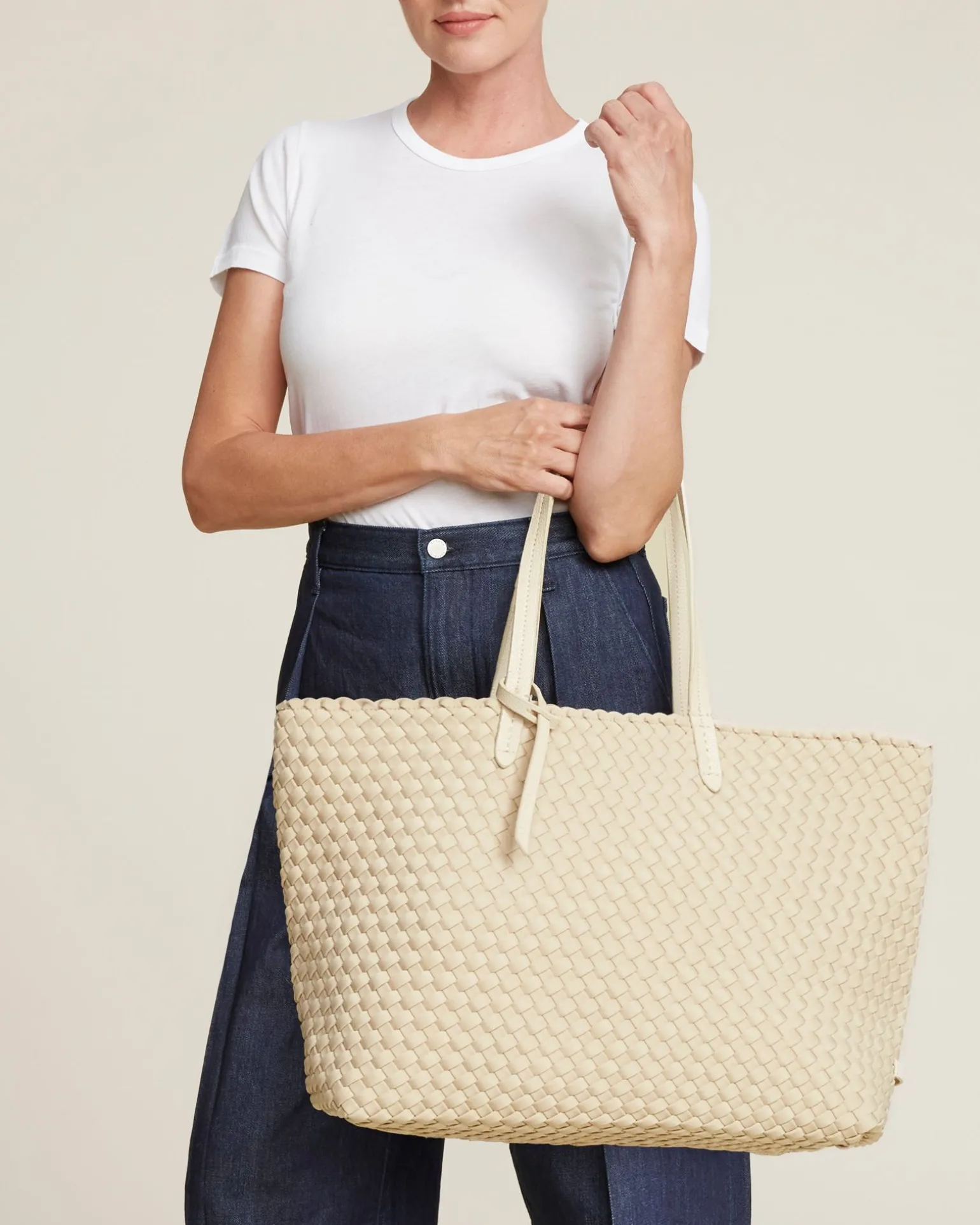 Totes<NAGHEDI Jetsetter Large Tote Ecru