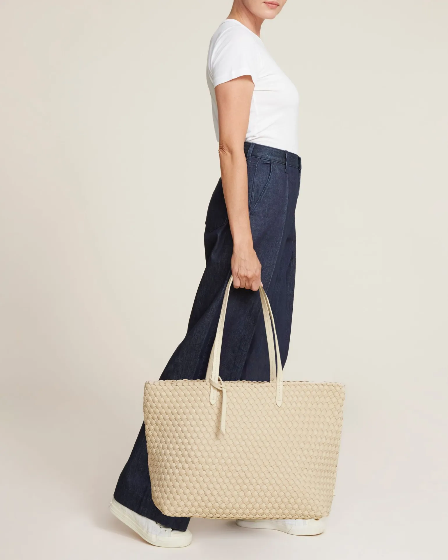 Shoulder Bags<NAGHEDI Jetsetter Large Tote Ecru