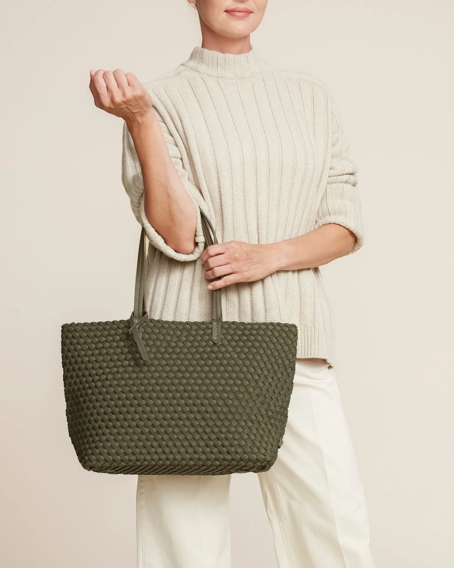 Totes<NAGHEDI Jetsetter Small Tote Olive