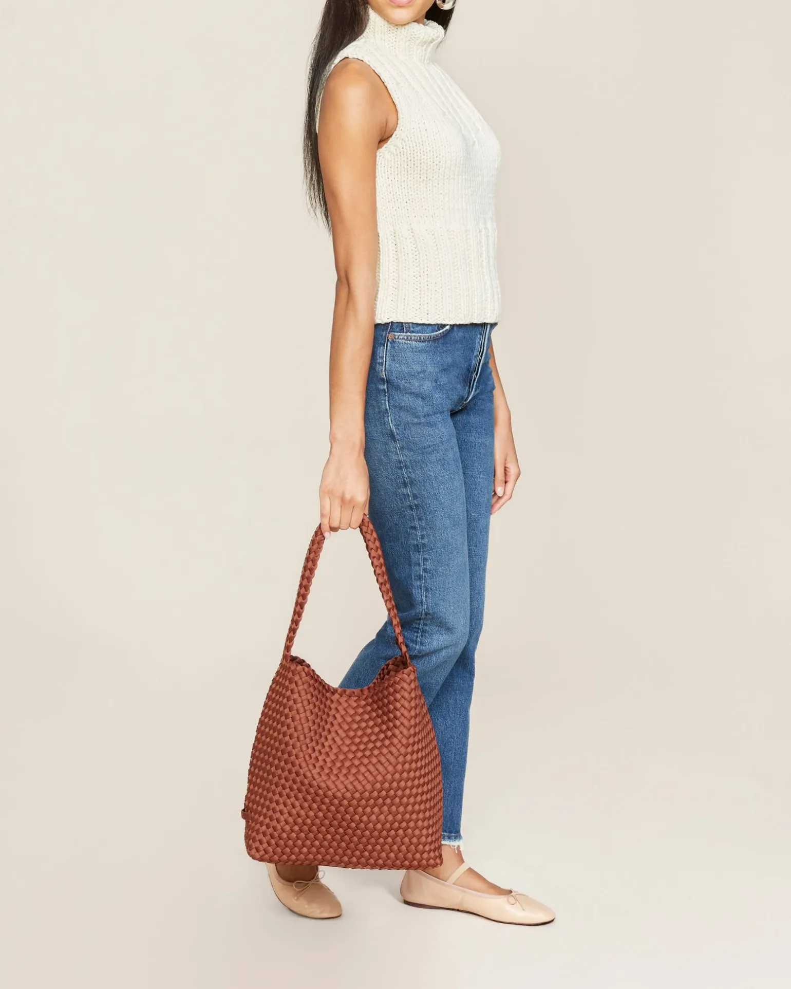 Shoulder Bags<NAGHEDI Nomad Hobo Adobe