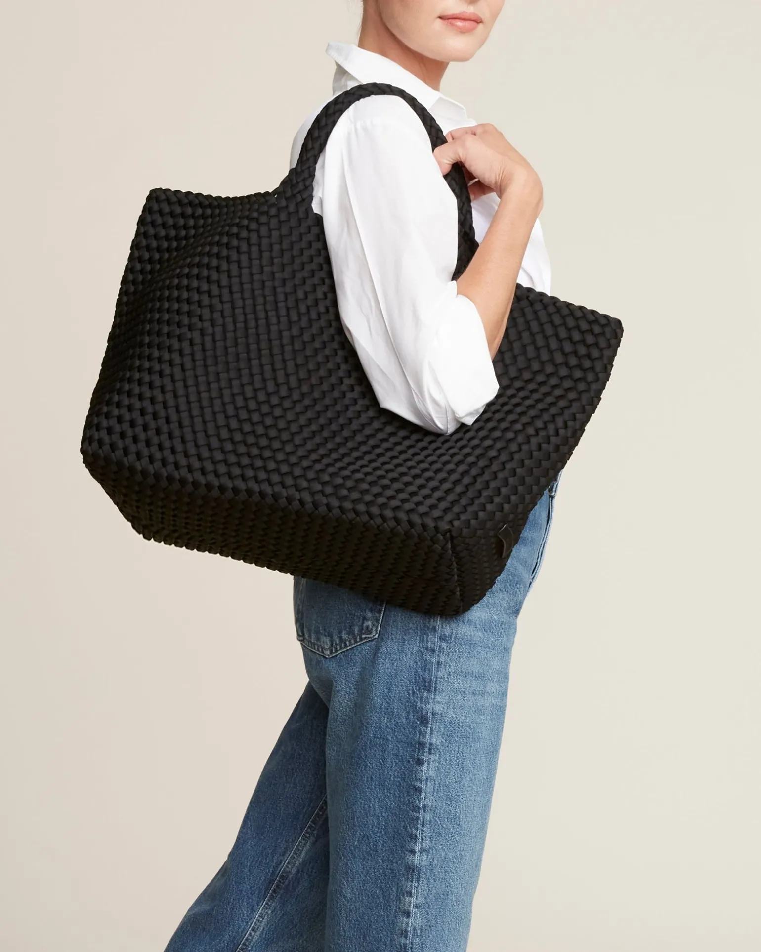 Shoulder Bags<NAGHEDI St. Barths Large Tote Onyx