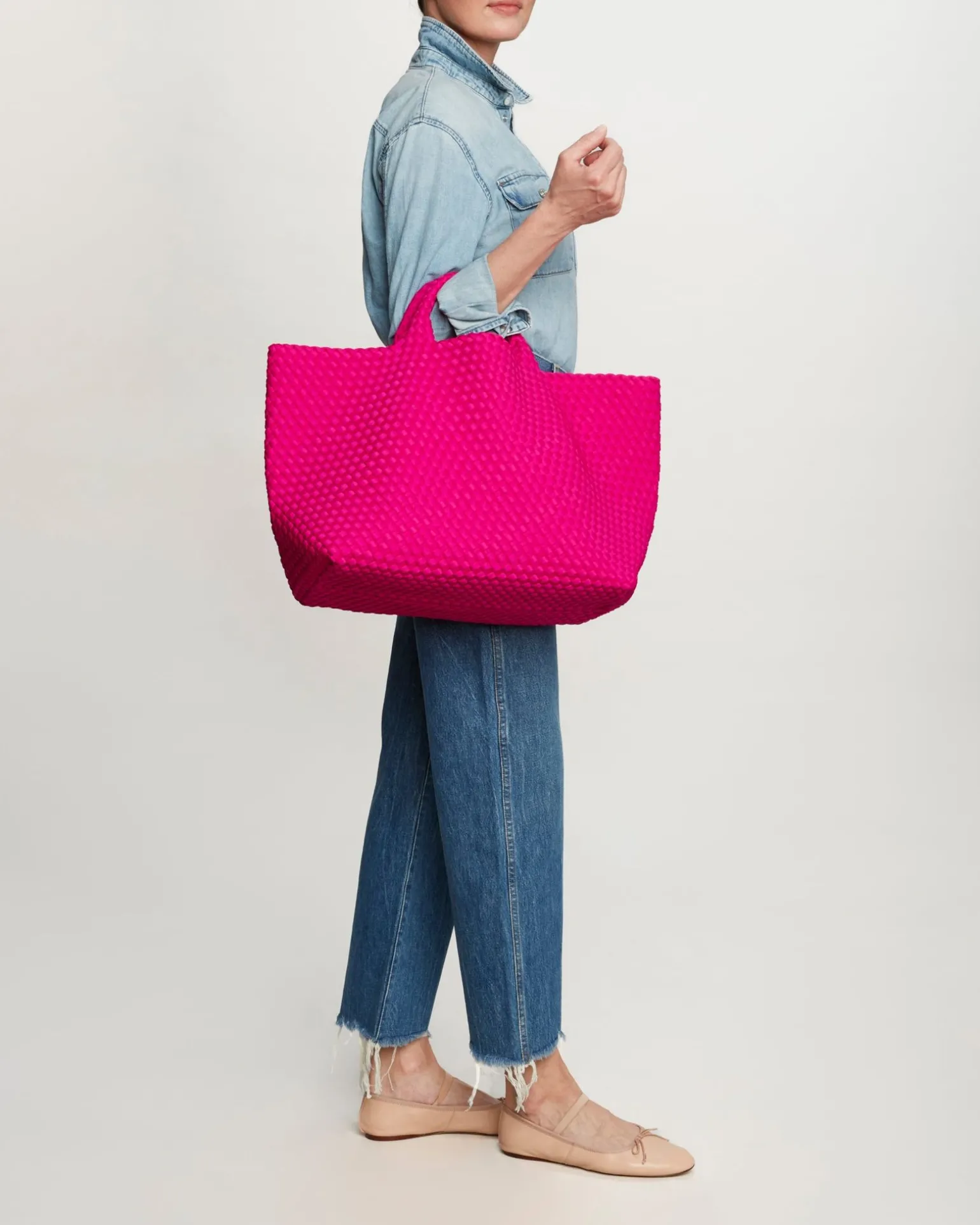 Shoulder Bags<NAGHEDI St. Barths Large Tote Miami Pink