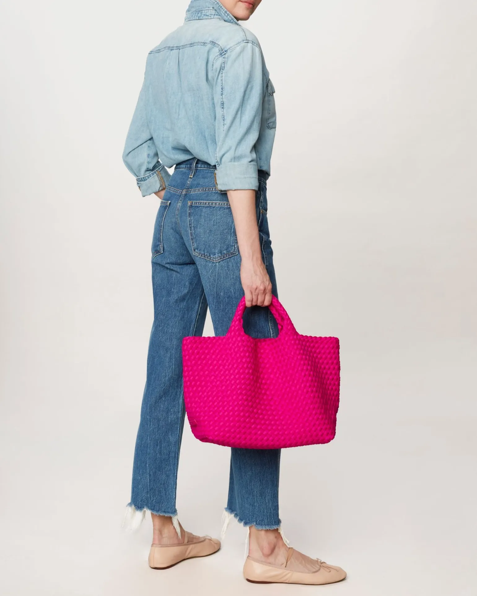 Shoulder Bags<NAGHEDI St. Barths Medium Tote Miami Pink