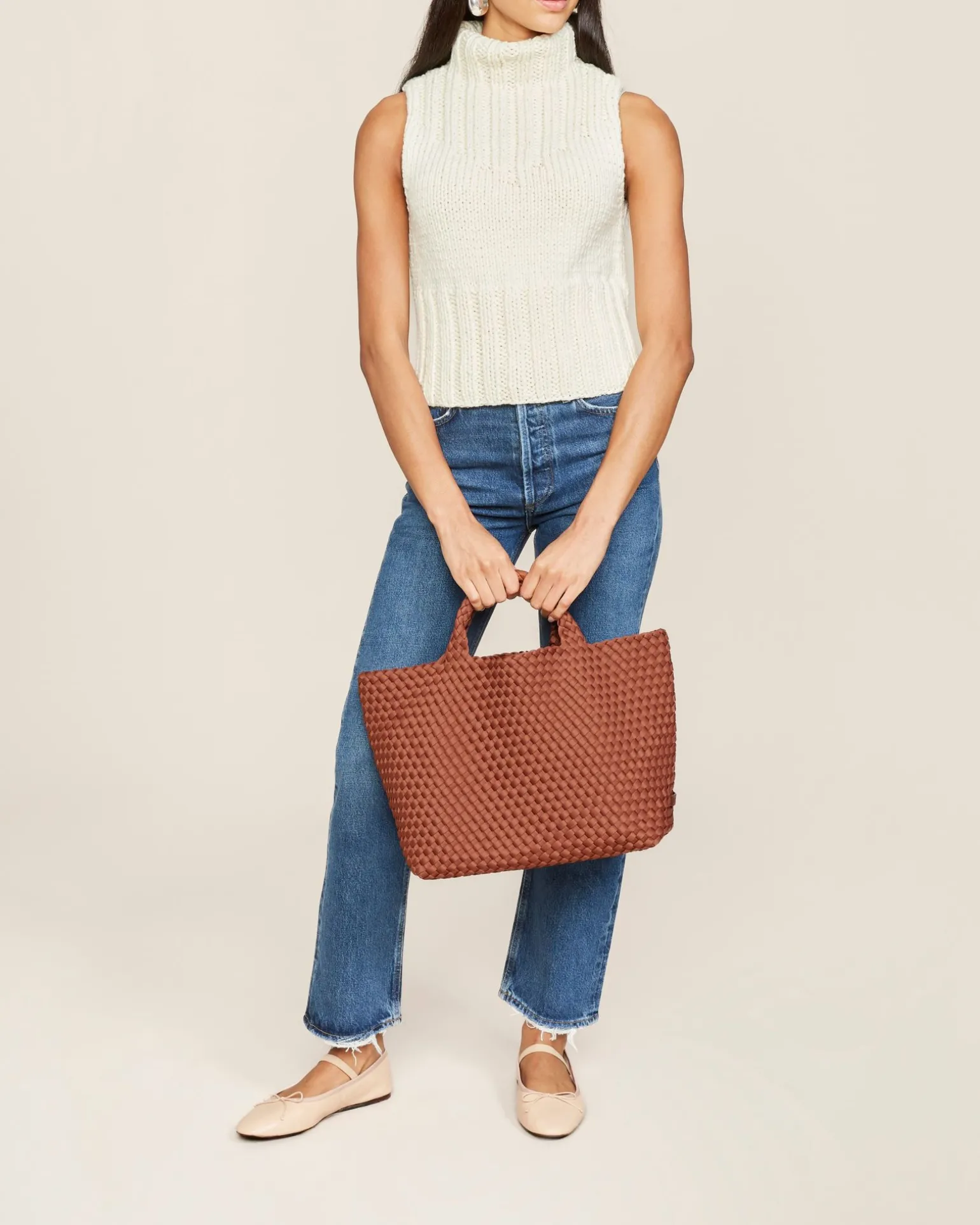 Shoulder Bags<NAGHEDI St. Barths Medium Tote Adobe