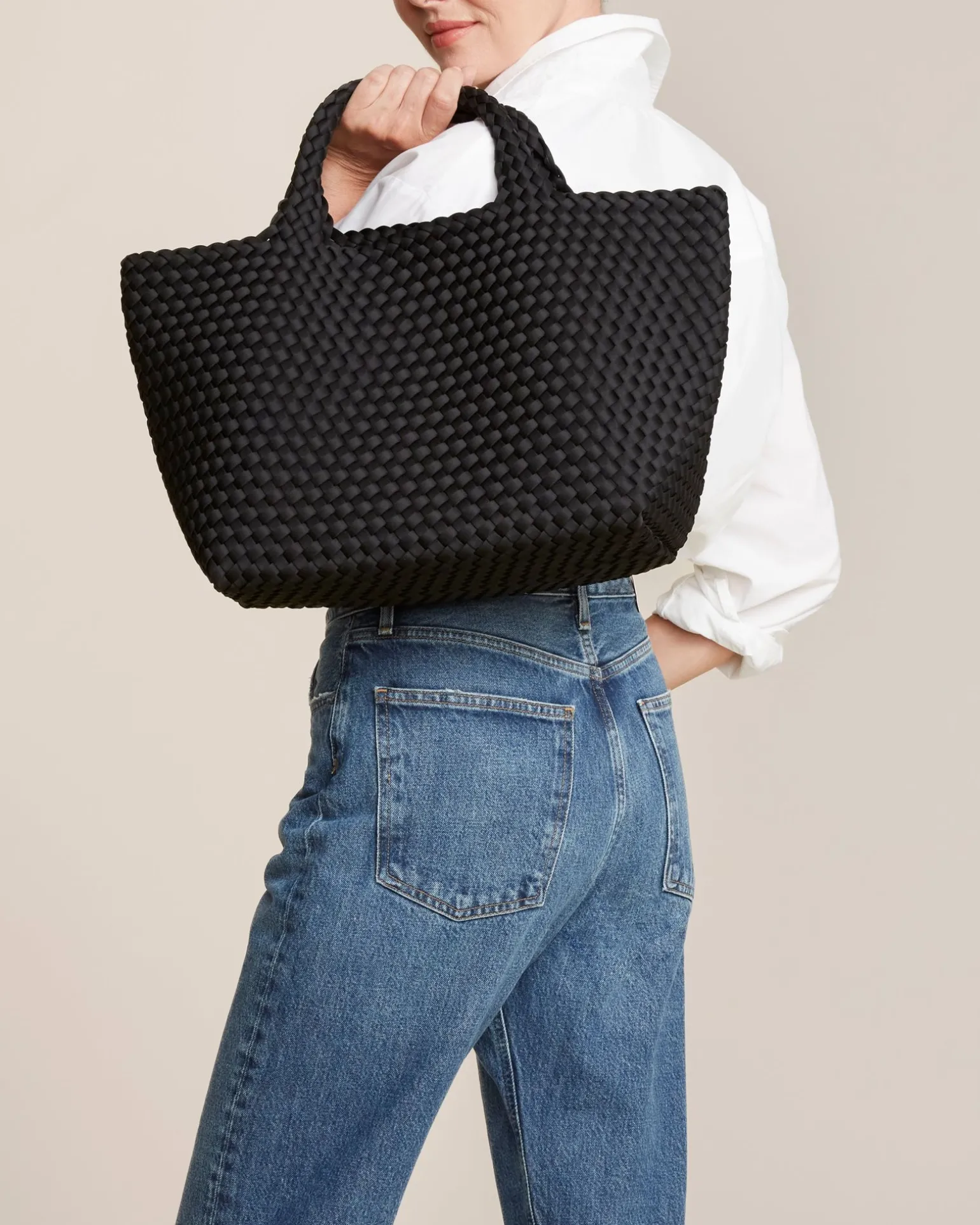 Shoulder Bags<NAGHEDI St. Barths Medium Tote Onyx