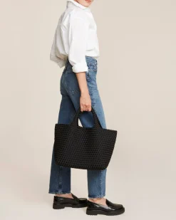 Shoulder Bags<NAGHEDI St. Barths Medium Tote Onyx