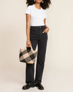 Crossbodies<NAGHEDI St. Barths Small Tote Plaid Cabana