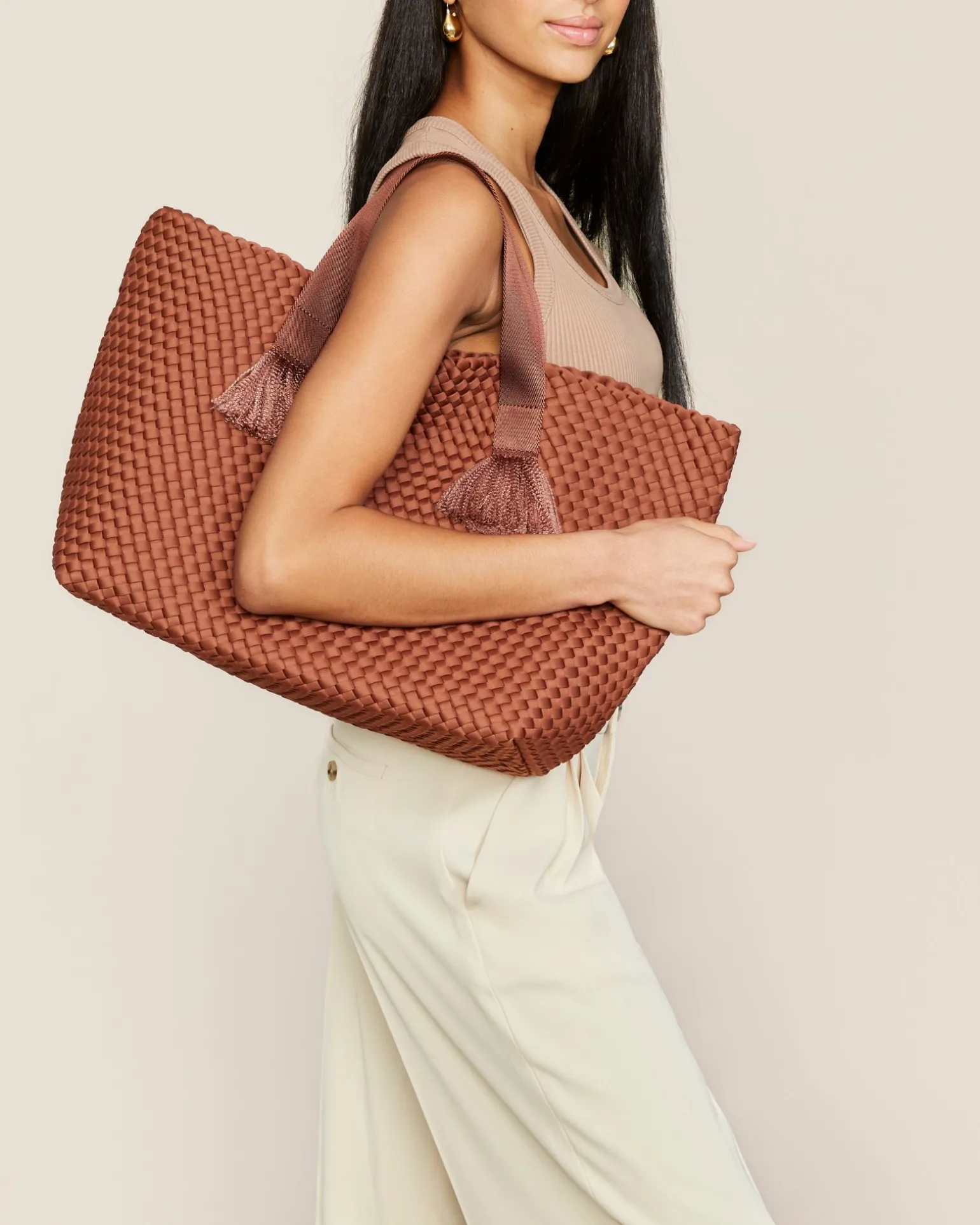 Totes<NAGHEDI Tulum Large Tote Adobe