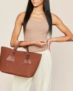 Shoulder Bags<NAGHEDI Tulum Medium Tote Adobe